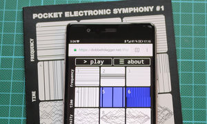Pocket Electronic Symphony booklet, front cover and phone interface